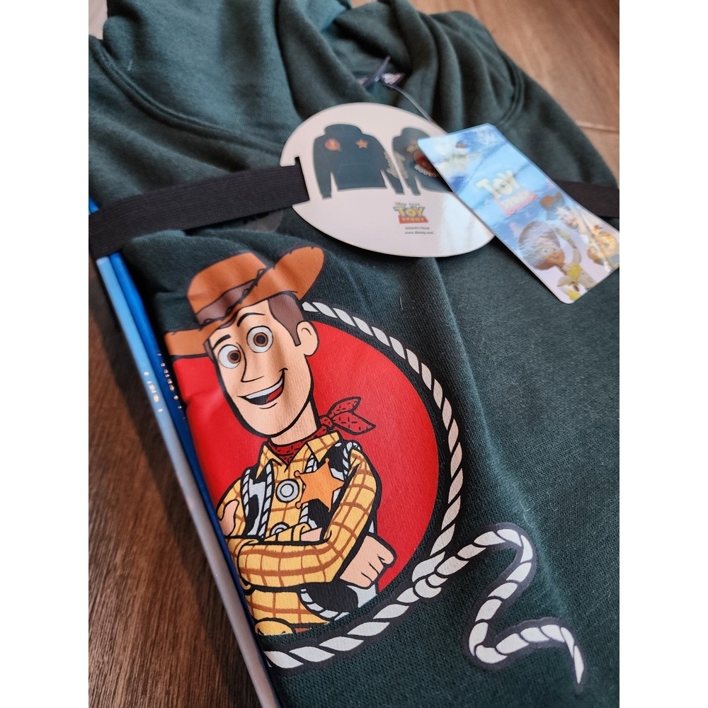 Disney Pixar Toy Story Woody Rodeo Club Hoodie Sweatshirt Men's Green XL NWT